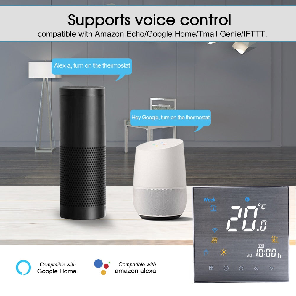 BTH-3000L WiFi Smart Thermostat for Water Heating, LCD Display, Voice Control, Google Home eprolo