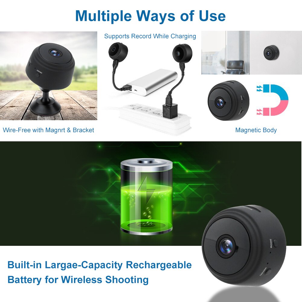 Mini 1080P HD IP Camera Night Vision Motion DVR Micro Cam WiFi Remote Monitor eprolo