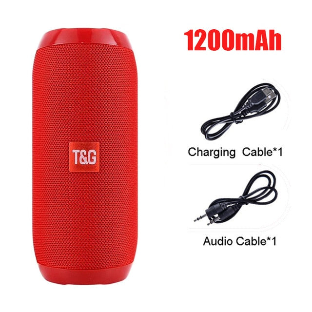 T&G YABA Bluetooth Speaker, 1200mAh Waterproof 3D Stereo FM TF USB AUX eprolo