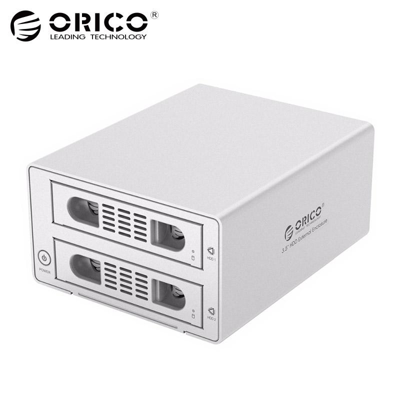 ORICO 3.5″ Dual‑Bay RAID HDD Enclosure USB 3.0 & eSATA, Up to 16 TB eprolo