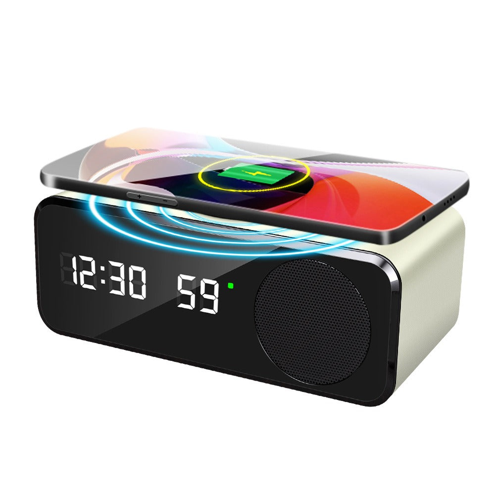 W26 Bluetooth Speaker: Wireless Charger, Alarm Clock, Phone Stand, Temp Display eprolo