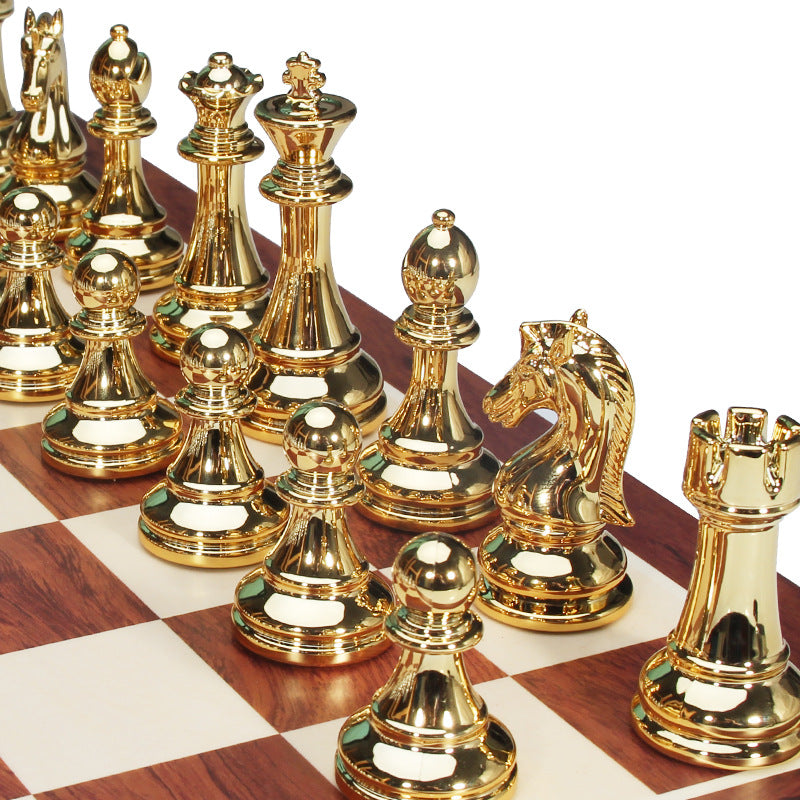 Luxury Folding Chess Set with Acrylic Pieces – Carbon Fiber Gold & Silver eprolo