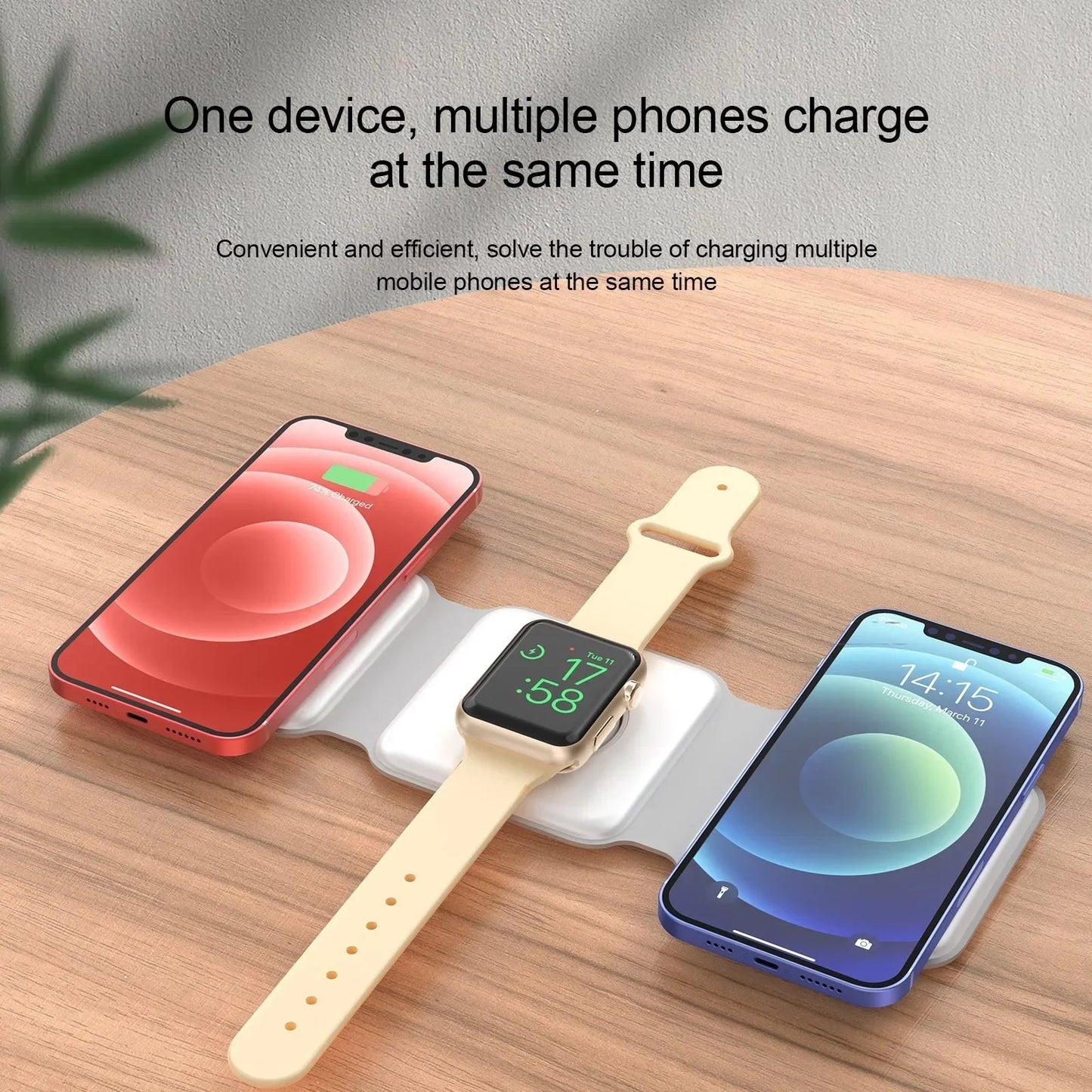 Sanhe 3-in-1 Folding Magnetic Wireless Charger for iPhone, Watch, AirPods, iOS/Android eprolo