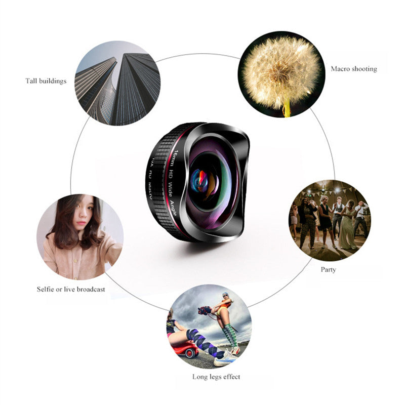 LIGINN L-620 Pro 16mm Wide-Angle & 15X Macro Lens Kit for Smartphones – 4K HD, Distortionless eprolo
