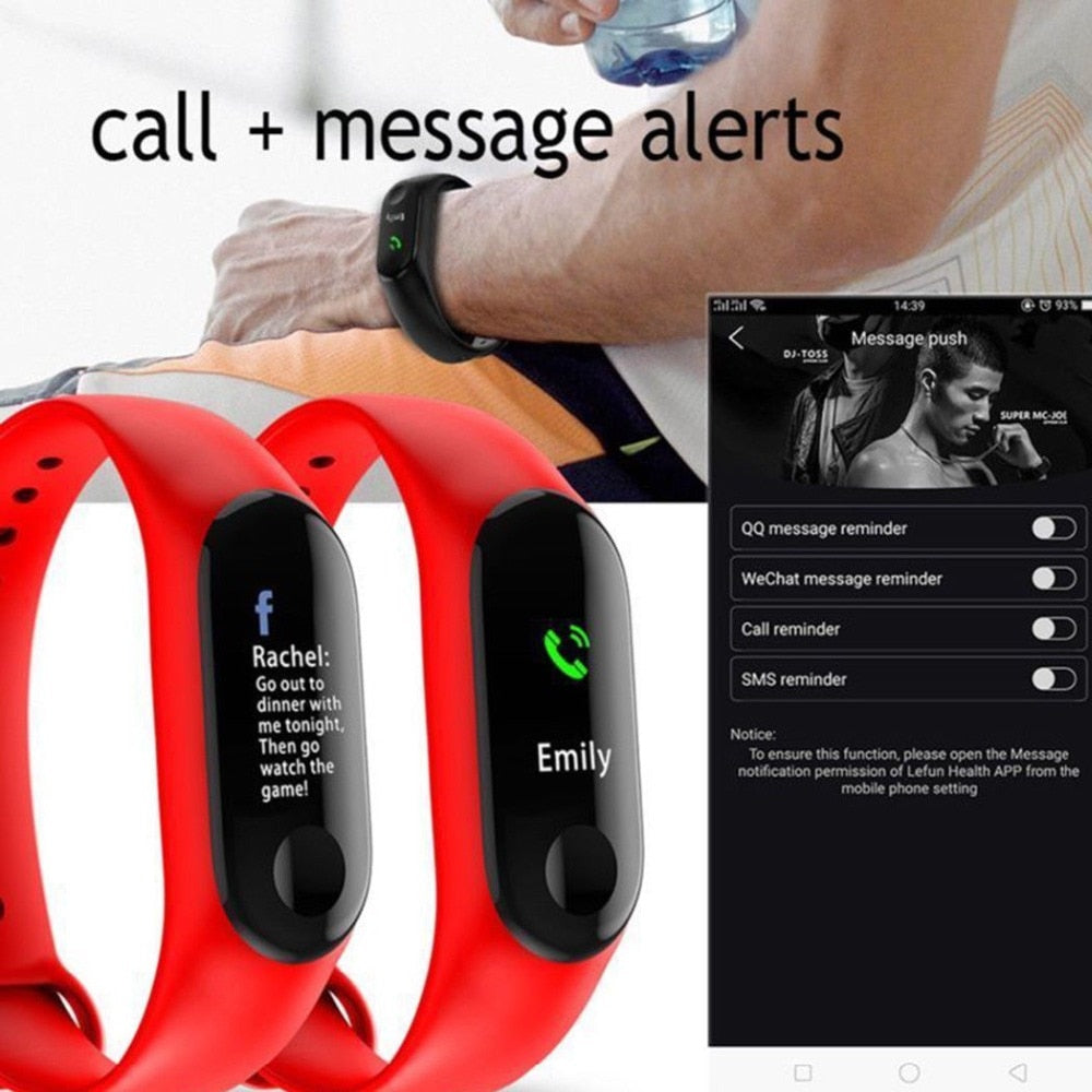 M3 Sports Smartwatch, Heart Rate & Blood Pressure Monitor, Fitness Tracker eprolo