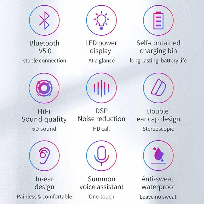 Baseus Encok W01 TWS Bluetooth 5.0 Earphones, Wireless Stereo Bass, HD Calls, 6H Playtime, Sweatproof eprolo