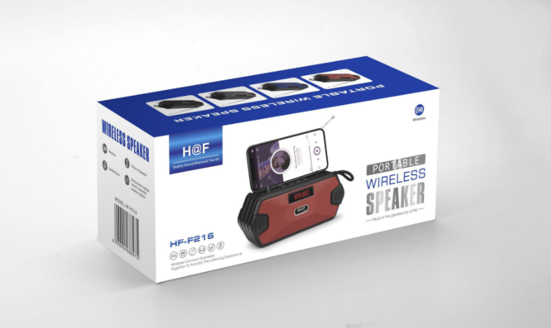 H@F HF-F216 Portable Bluetooth Speaker 5W Wireless Bass FM Radio Phone Holder eprolo