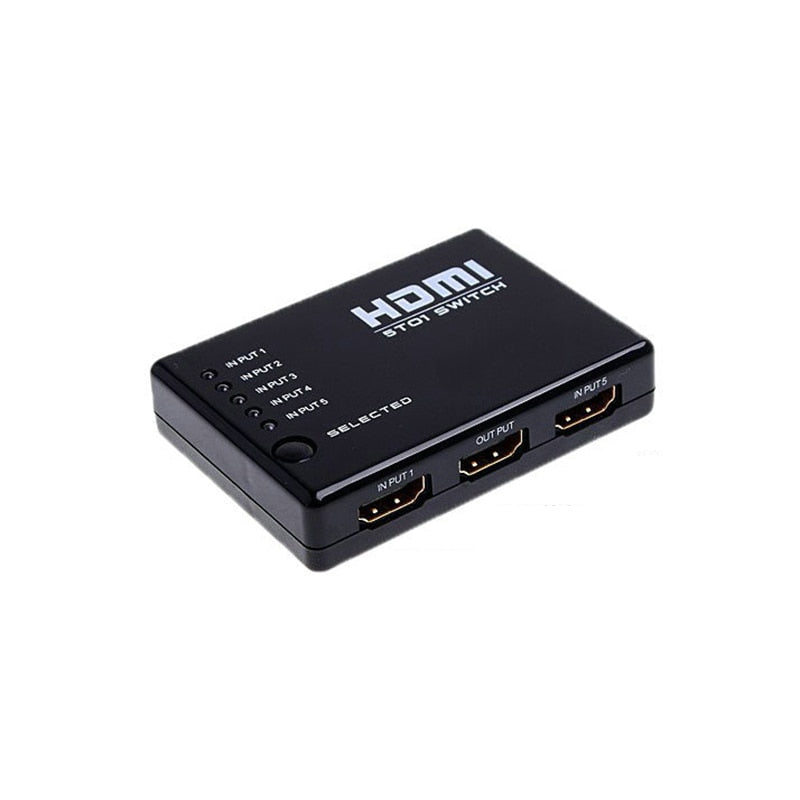 Mini 5-Port HDMI Switch Switcher 1080P with IR Remote for HDTV PS3 DVD eprolo