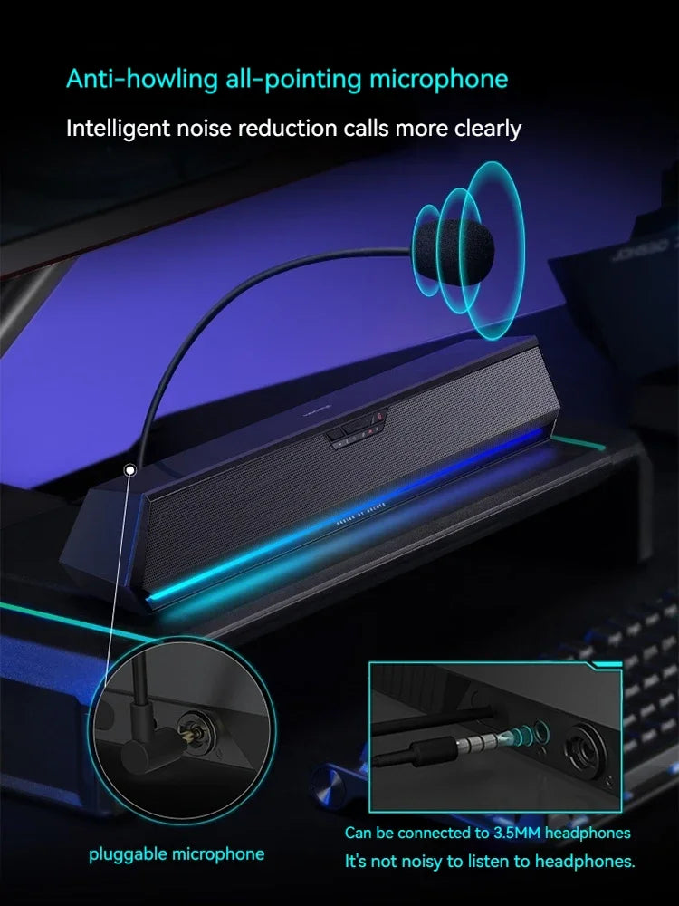 Edifier G1500BAR Gaming Speaker 7.1 Surround RGB Bluetooth USB PC Music Movies eprolo