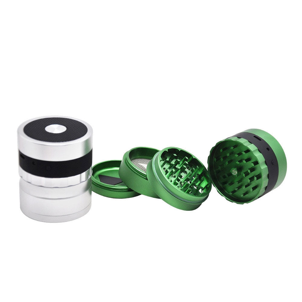 SDYX6300 Bluetooth Tobacco Grinder Speaker, 62mm Diamond Teeth, 4-Layer Aluminum eprolo