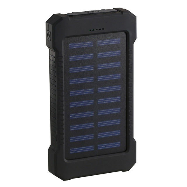 LED Solar Power Bank 20000mAh, Dual USB Ports, Waterproof, for Smartphones eprolo