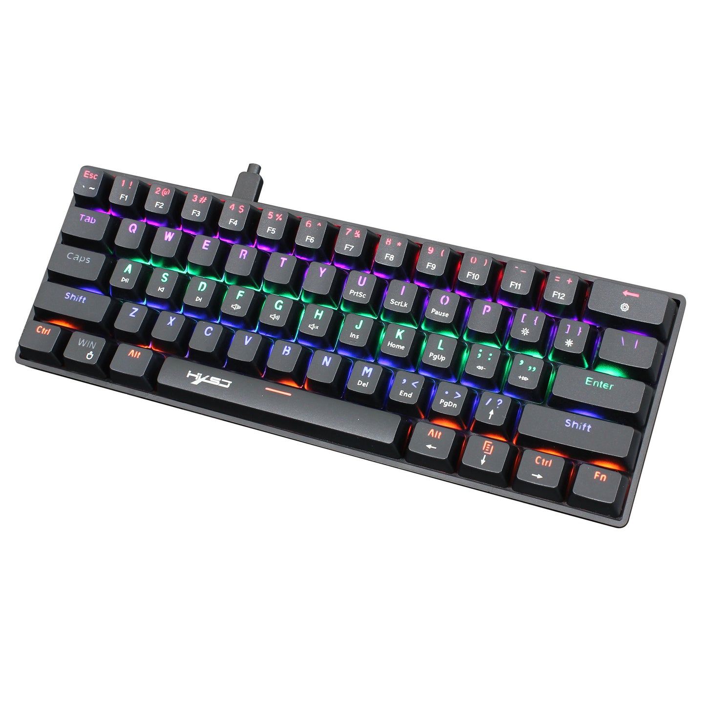 HXSJ V900 61-Key RGB Mechanical Keyboard, Blue Switch Wired Gaming Keyboard for PC/Mac
