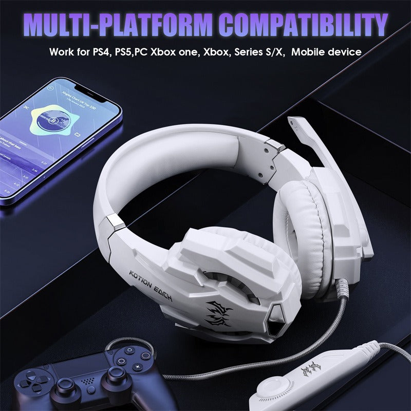 G9000 Gaming Headset Wired 3D Stereo Surround Sound with LED Lights & Mic eprolo