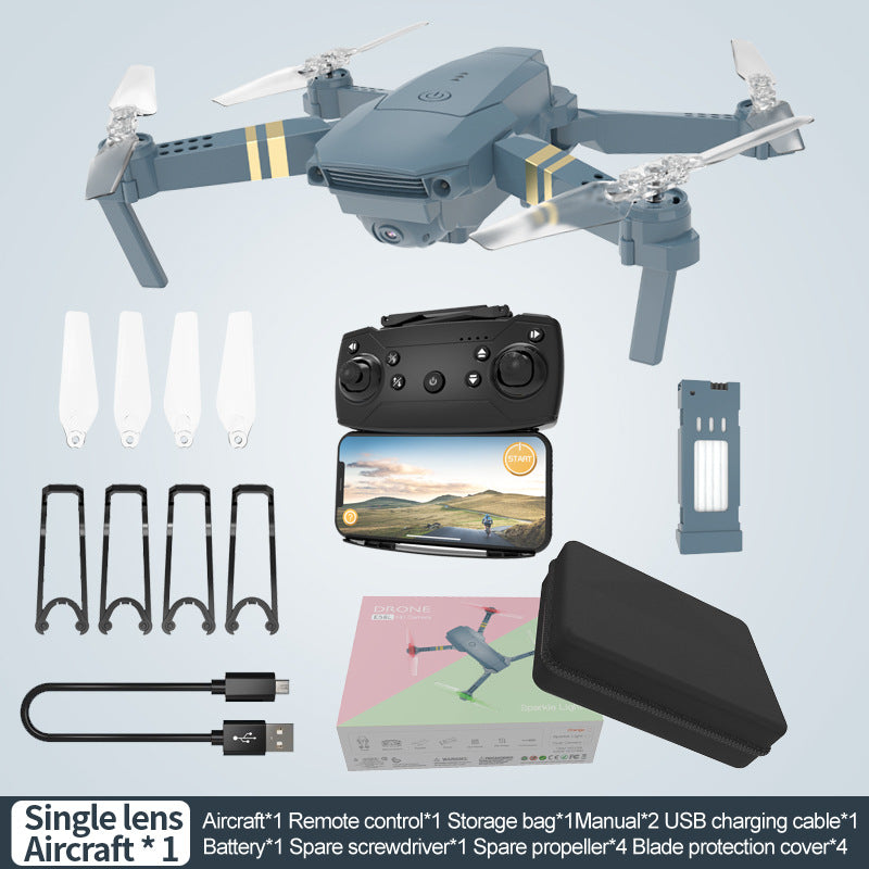 E58 Folding 4K Drone with Altitude Hold, Wi‑Fi FPV Quadcopter, LED Light eprolo