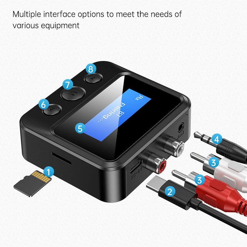 C39S Bluetooth 5.0 Adapter 2-in-1 Transmitter & Receiver w/ LCD Display eprolo