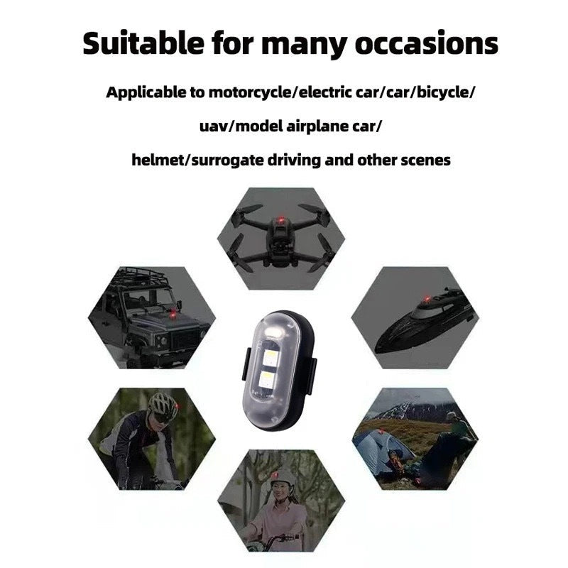 Drone Strobe Light with Wireless Remote - 14 Color Options, Velcro/Magnetic, 60H Endurance eprolo