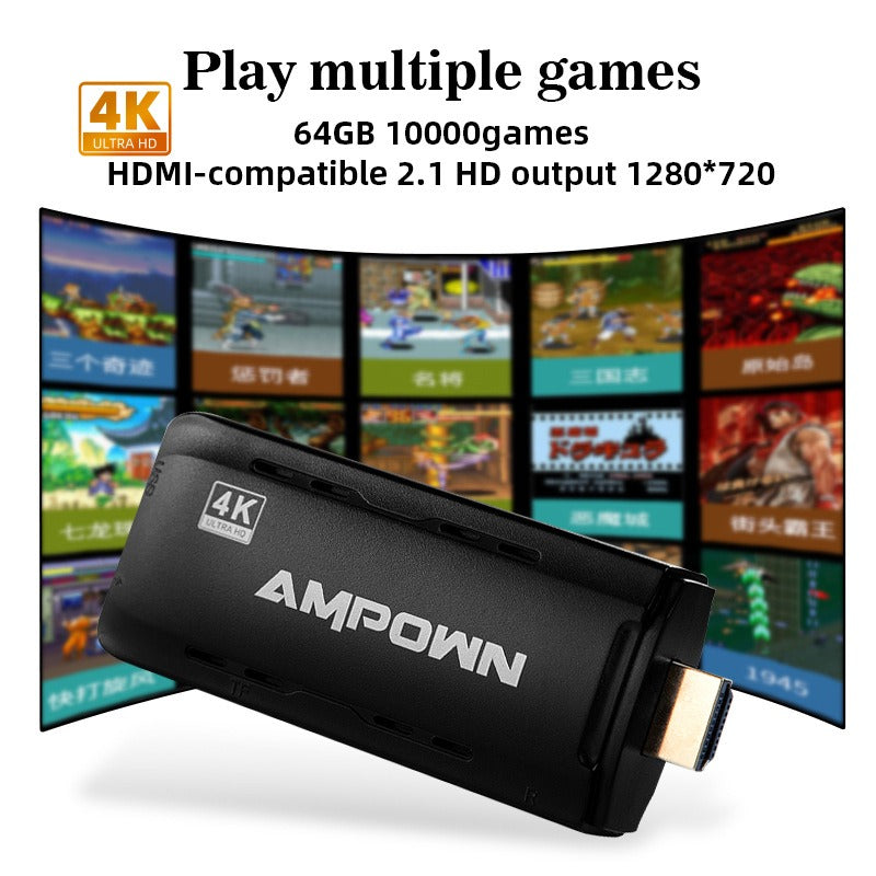 AMPOWN U9 64GB 4K Retro Game Console, 10,000+ Games & 2 Wireless Controllers eprolo