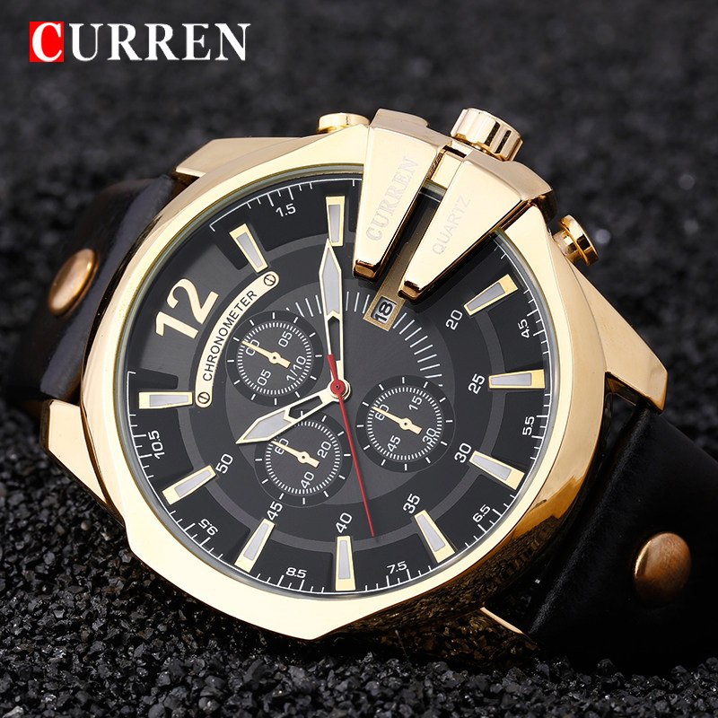 CURREN 8176 Men’s Luxury Leather Sport Watch – Waterproof Quartz Wristwatch eprolo