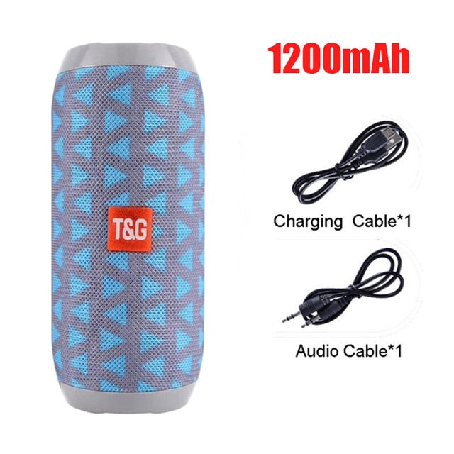 T&G YABA Bluetooth Speaker, 1200mAh Waterproof 3D Stereo FM TF USB AUX eprolo