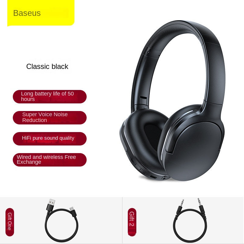 Baseus D02 PRO Wireless Bluetooth Headphones HiFi Bass Gaming Headset Sports eprolo