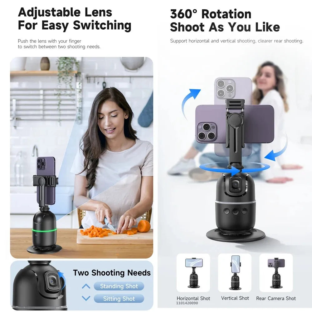 P03 360° Auto Face Tracking AI Smart Gimbal for Smartphone Vlogging eprolo