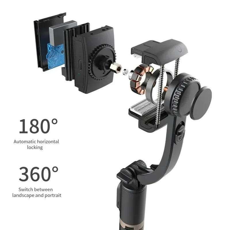 Q08 Handheld Gimbal Stabilizer w/ Bluetooth Selfie Stick Tripod for Smartphone eprolo