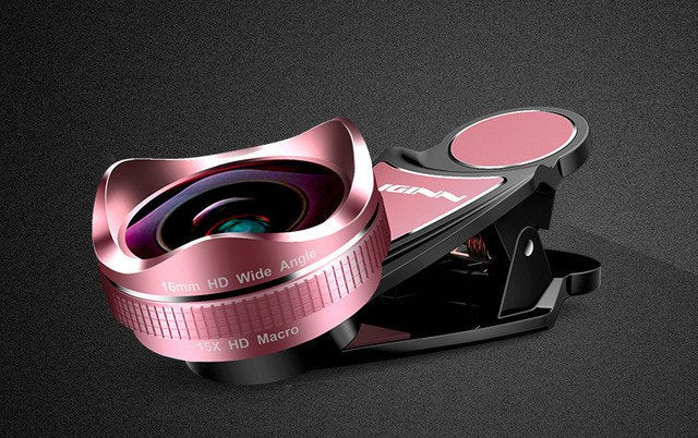 LIGINN L-620 Pro 16mm Wide-Angle & 15X Macro Lens Kit for Smartphones – 4K HD, Distortionless eprolo
