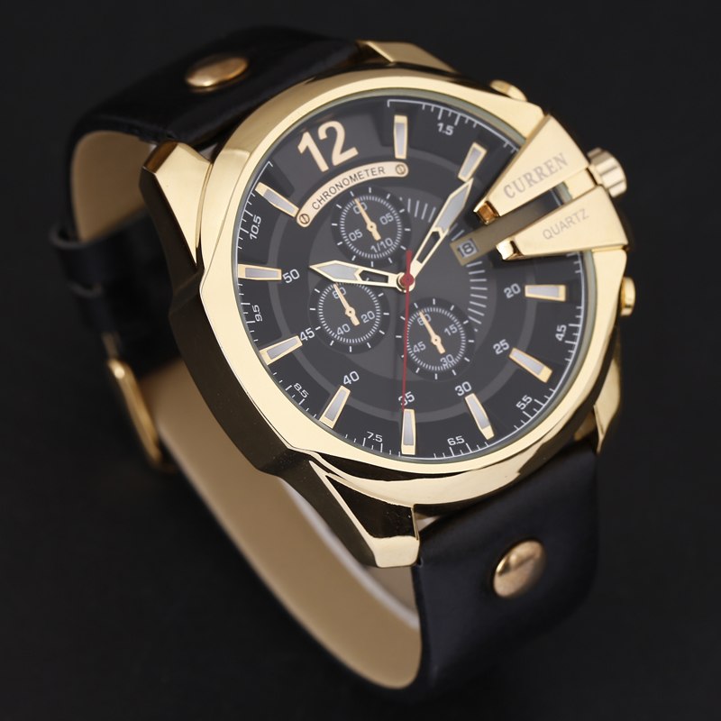 CURREN 8176 Men’s Luxury Leather Sport Watch – Waterproof Quartz Wristwatch eprolo