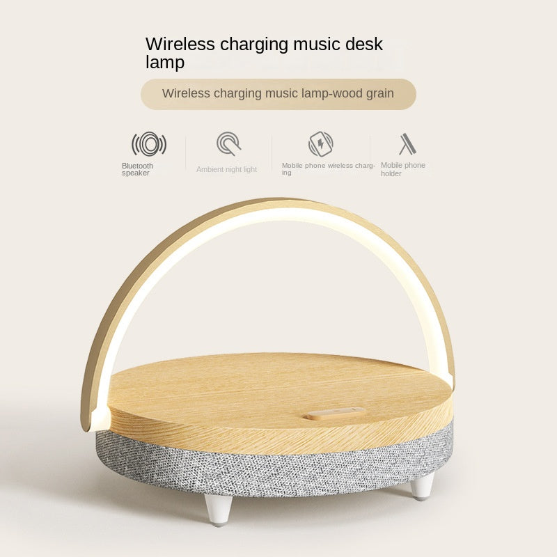 Minimalist 3‑in‑1 Bedside Lamp w/ 10W Wireless Charging & Bluetooth Speaker eprolo