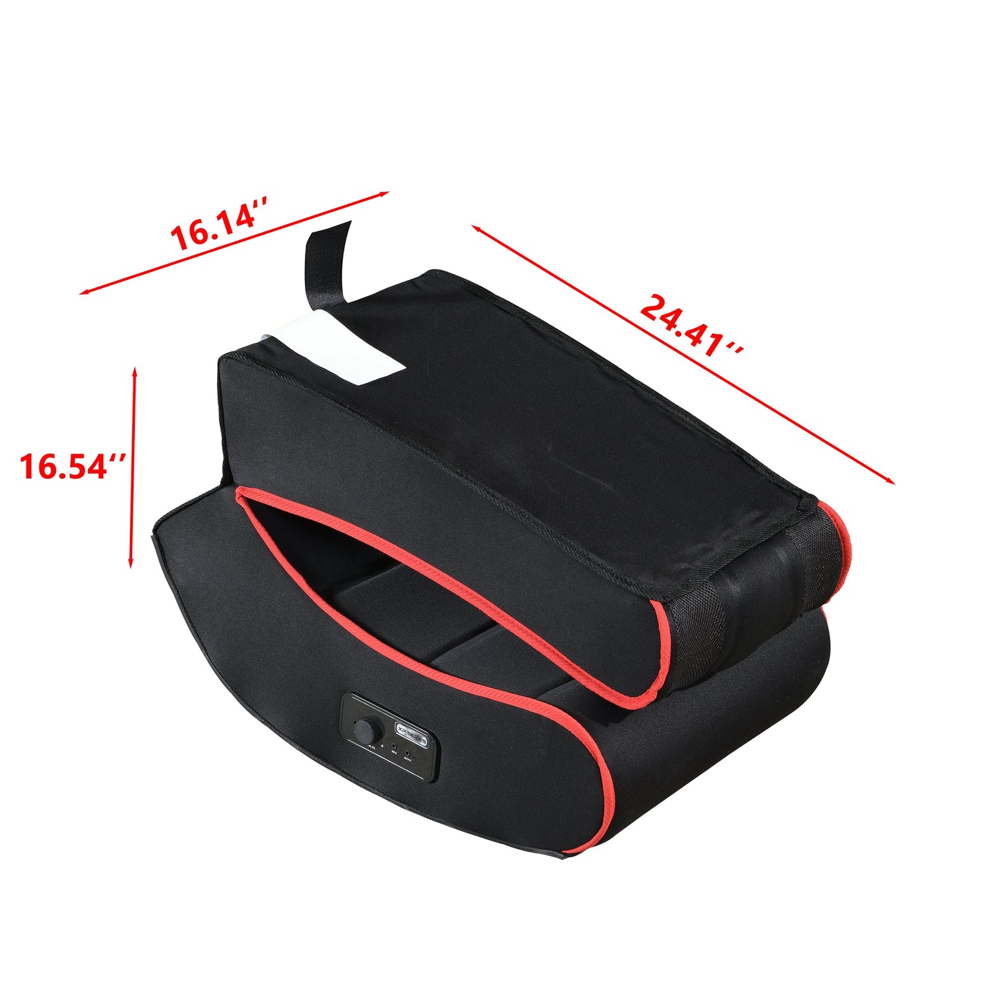 Foldable Gaming Chair w/ Bluetooth Speakers, Black/Red, Compatible w/ Consoles eprolo
