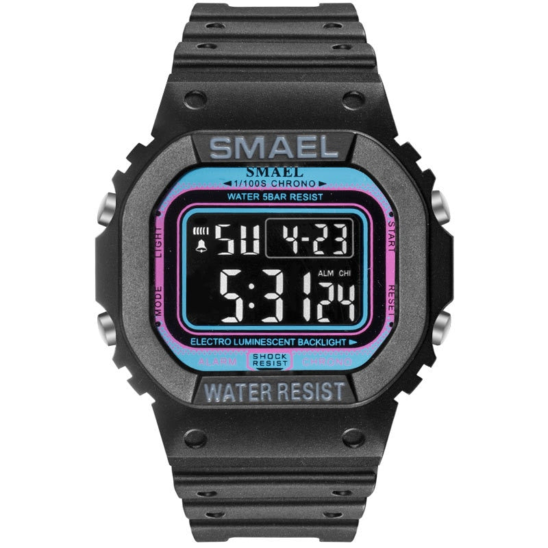 SMAEL 1801 Digital Sports Watch for Men - Military Waterproof LED Stopwatch eprolo