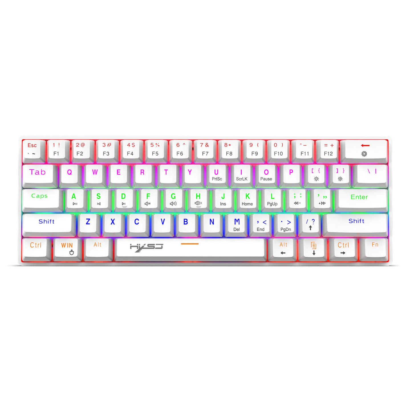 HXSJ V900 61-Key RGB Mechanical Keyboard, Blue Switch Wired Gaming Keyboard for PC/Mac