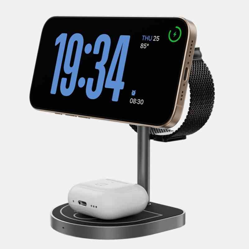 KUXIU X85 3-in-1 Magnetic Wireless Charger for Phone, Watch & Headphones - Fast Charging eprolo