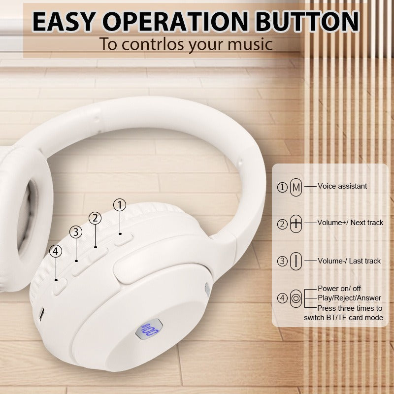 WH‑1000XM4 Bluetooth Headphones 15H Playtime Foldable LED Display eprolo
