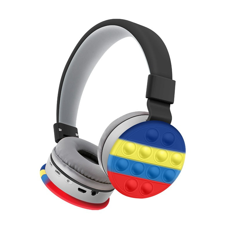 AKZ-K29 Bubble Case Kids Bluetooth Headphones Foldable Soft Earpads TF AUX FM, 7 Colors eprolo