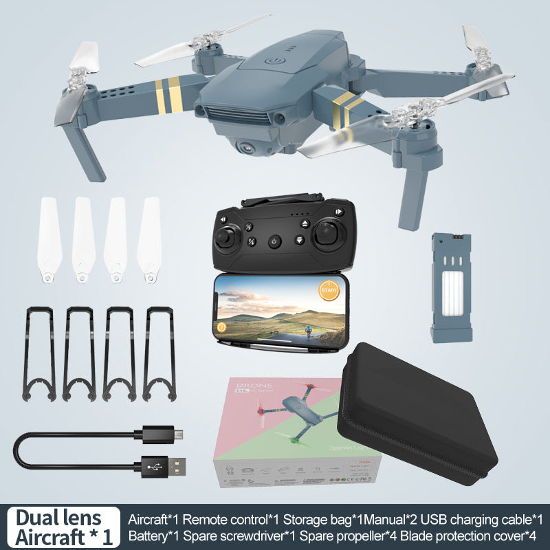 E58 Folding 4K Drone with Altitude Hold, Wi‑Fi FPV Quadcopter, LED Light eprolo
