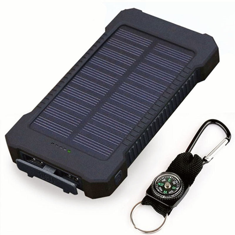 LED Solar Power Bank 20000mAh, Dual USB Ports, Waterproof, for Smartphones eprolo