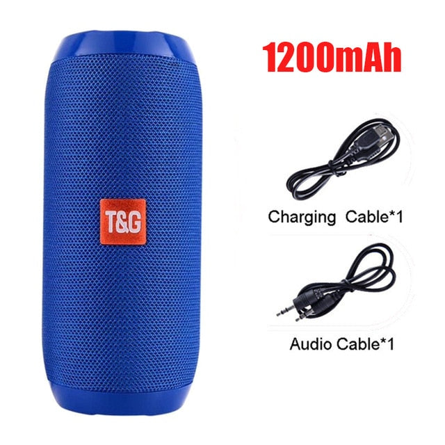 T&G YABA Bluetooth Speaker, 1200mAh Waterproof 3D Stereo FM TF USB AUX eprolo