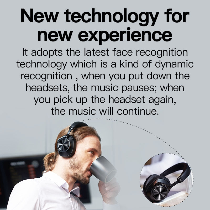 Bluedio T7 Bluetooth Headphones User-defined Active Noise Cancelling Wireless Headset for phones and music with face recognition eprolo