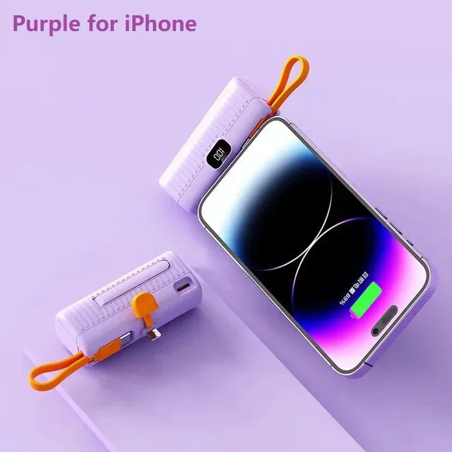 Mini 3000mAh/5000mAh Power Bank Built-in Cable for iPhone & Type-C Devices eprolo