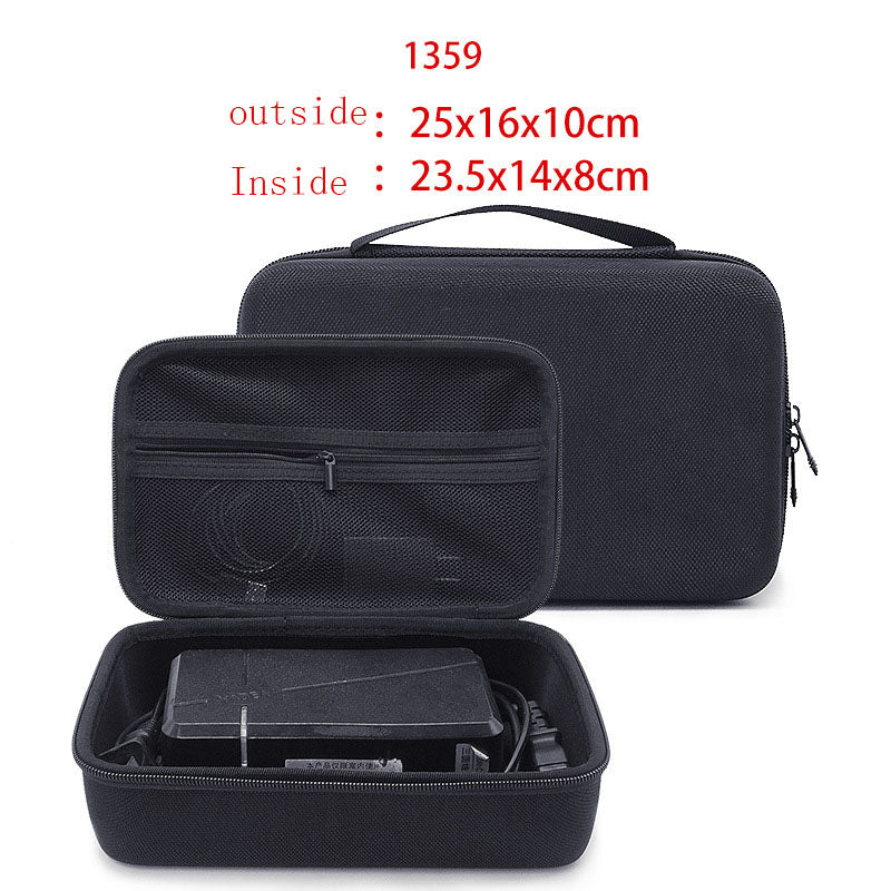 1359 Black Hard Shell Electronics Accessories Organizer Case EVA Storage Bag eprolo