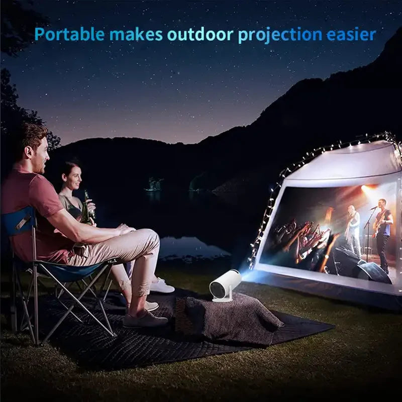 HY300 Smart Portable Projector, 4K Decode, Android 11, Dual Wifi, 720P HD, Home Entertainment eprolo