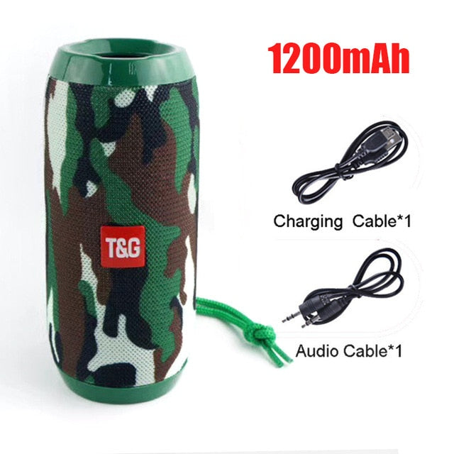 T&G YABA Bluetooth Speaker, 1200mAh Waterproof 3D Stereo FM TF USB AUX eprolo