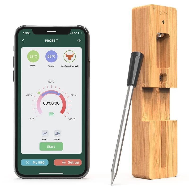 Probe T Smart Wireless Meat Thermometer with Bluetooth, IPX7 Waterproof eprolo