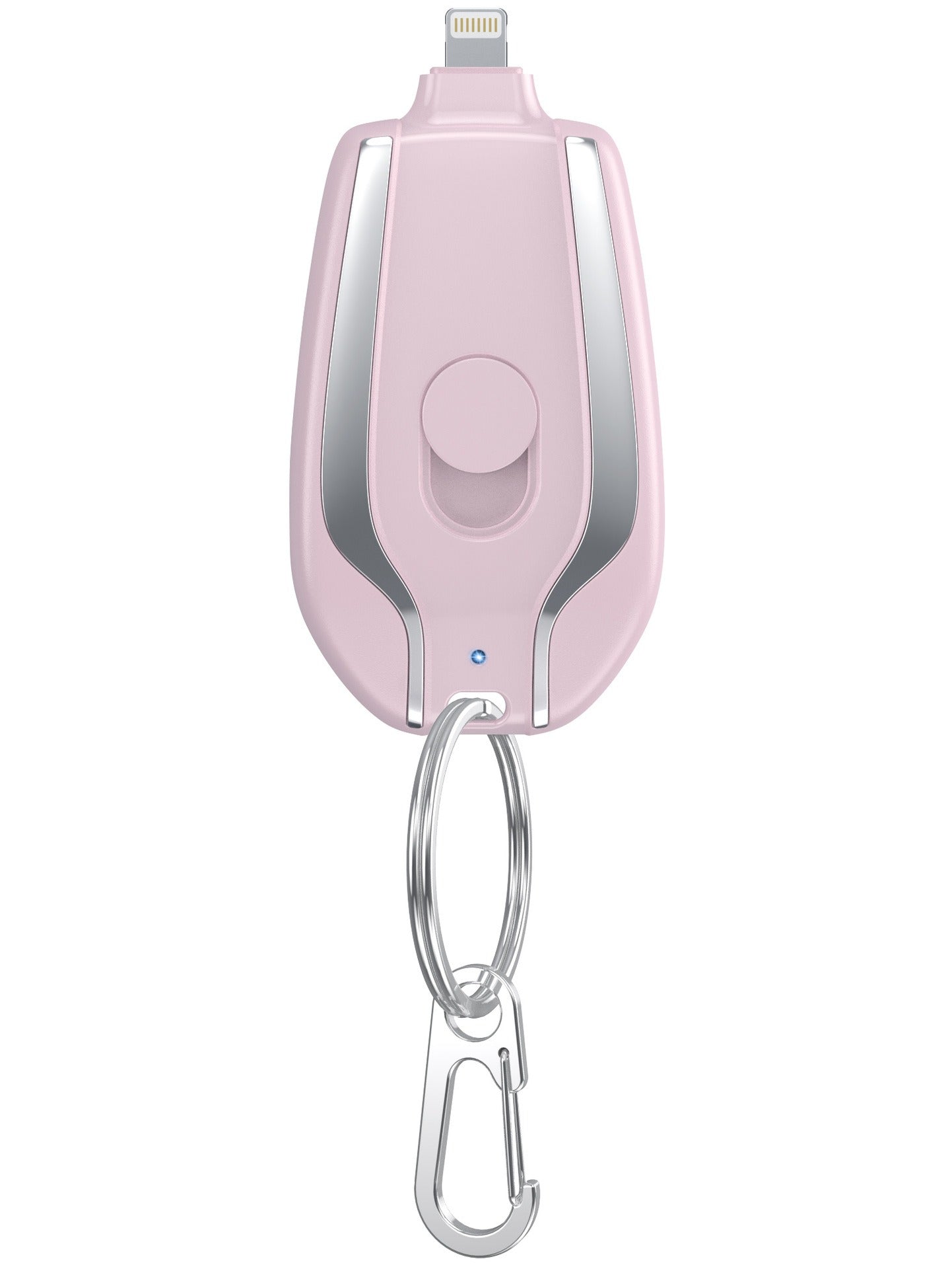 Mini Keychain Wireless Power Bank 1200mAh Portable Emergency Charger Pink/Black eprolo