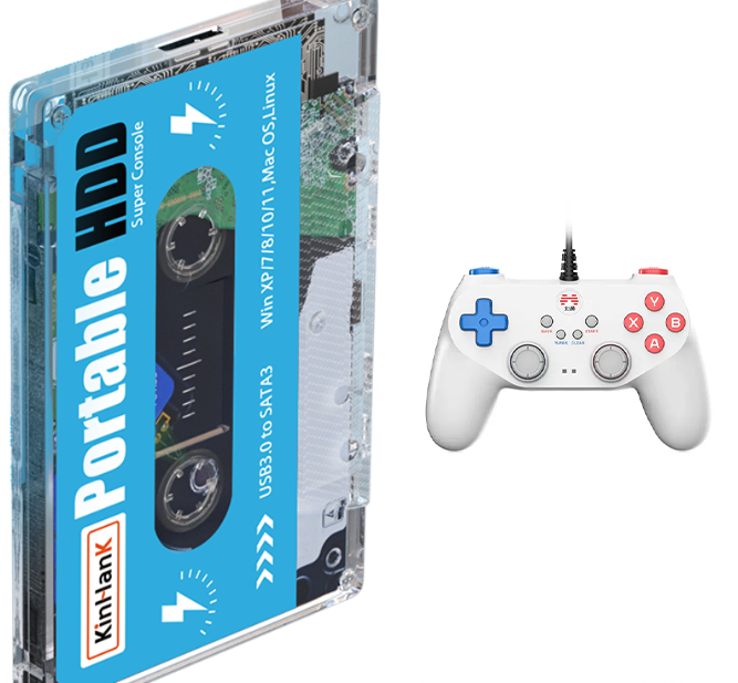 KinhanK 500G Retro Gaming HDD Batocera 33 PSP/SEGA/Wii External Hard Drive eprolo