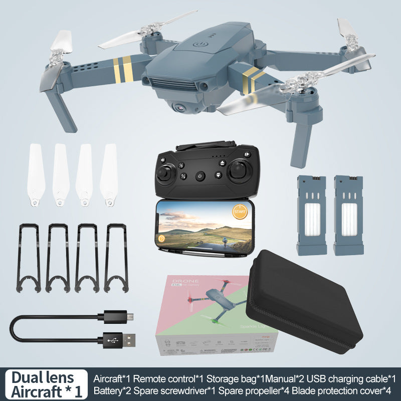 E58 Folding 4K Drone with Altitude Hold, Wi‑Fi FPV Quadcopter, LED Light eprolo