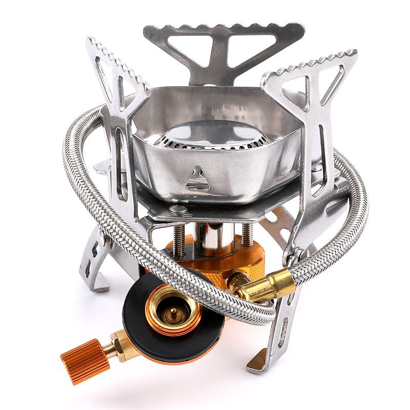 Portable Windproof Camping Gas Stove with Electronic Lighter & Adapter eprolo
