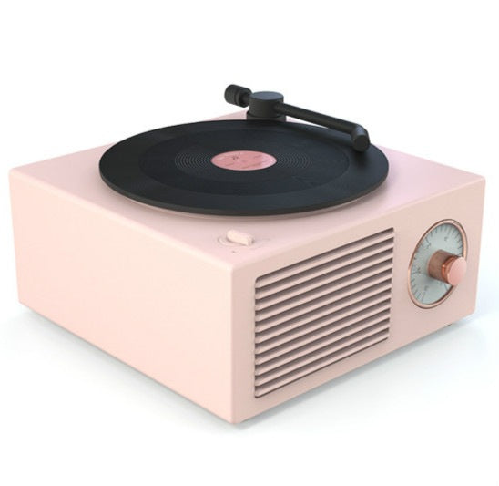 B10 Atomic Bluetooth Speaker Retro Vinyl Player, Wireless Mini Stereo w/ Bass, TF/AUX, 10H Playtime eprolo