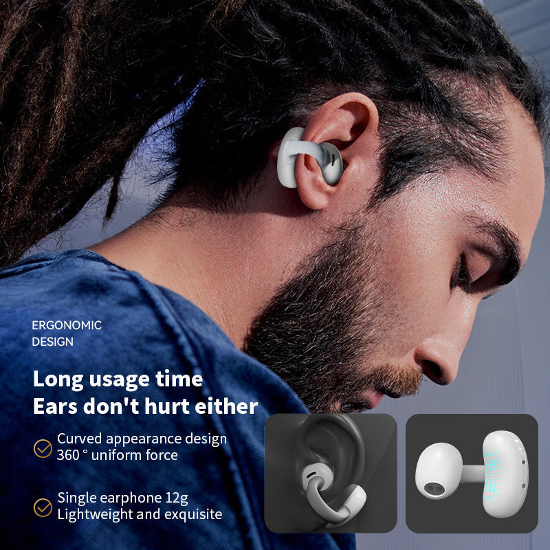 HM-20 OWS Earclip Wireless Bluetooth Earphones, 60H Battery, DT5.0 Directional Sound, Noise Cancelling eprolo